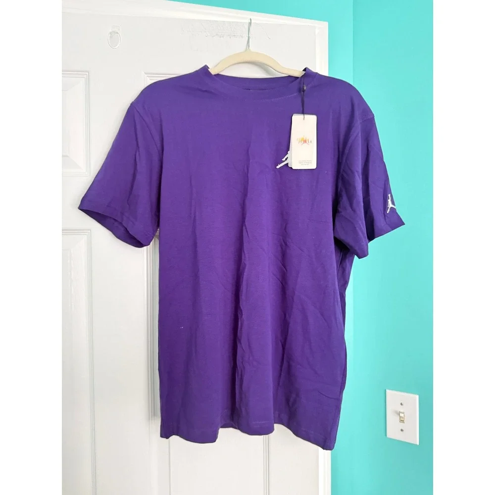 Jordan Jumpman Mens Purple Cotton Short Sleeve T-Shirt Size M New